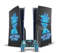 Head Case Designs sous Licence Officielle Rick and Morty Don't Touch My Stuff Graphiques Vinyle Autocollant De Jeu Peau Compatible avec Sony PS5 Slim Disc Edition Console & DualSense Controller