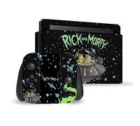 Head Case Designs sous Licence Officielle Rick and Morty Le Space Cruiser Graphiques Vinyle Autocollant De Jeu Peau Compatible avec Nintendo Switch Console & Dock & Joy-Con Controller Bundle