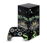Head Case Designs sous Licence Officielle Rick and Morty Le Space Cruiser Graphiques Vinyle Autocollant De Jeu Peau Autocollant Couverture Compatible avec Xbox Series X Console and Controller Bundle