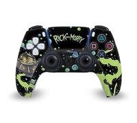 Head Case Designs sous Licence Officielle Rick and Morty Le Space Cruiser Graphiques Vinyle Plaque Frontale Autocollant De Jeu Peau Compatible avec Sony Playstation 5 PS5 DualSense Controller