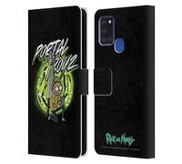 Head Case Designs sous Licence Officielle Rick and Morty Portal Boyz Graphiques De La Saison 5 Étui Portefeuille en Cuir Compatible avec Samsung Galaxy A21s (2020)