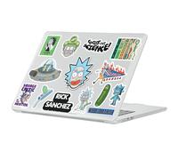 Head Case Designs sous Licence Officielle Rick and Morty Rick Sanchez Icones Coque Ordinateur Portable Transparent Pailleté Compatible avec MacBook Air 13.6" M2 A2681/M3 A3113/M4 A3240 2022/2024/2025