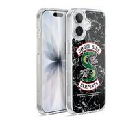 Head Case Designs sous Licence Officielle Riverdale Black and White Marble Logo South Side Serpents Coque en Gel [Qualité Militaire] Compatible avec Apple iPhone 17 Et avec MagSafe