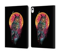 Head Case Designs sous Licence Officielle Riza Peker Hibou de Minuit Animal Abstraite Étui Portefeuille en Cuir Compatible avec Apple iPad Air 13 2024/2025