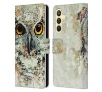 Head Case Designs sous Licence Officielle Riza Peker Hibou II Animaux Étui Portefeuille en Cuir Compatible avec Samsung Galaxy S23 FE 5G