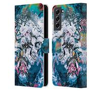 Head Case Designs sous Licence Officielle Riza Peker Memento Mori Crâne 9 Étui Portefeuille en Cuir Compatible avec Samsung Galaxy S21 FE 5G