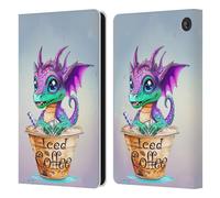 Head Case Designs sous Licence Officielle Ruth Thompson Café Glacé Tasse de Dragons Étui Portefeuille en Cuir Compatible avec Amazon Fire 7 2022