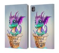 Head Case Designs sous Licence Officielle Ruth Thompson Café Glacé Tasse de Dragons Étui Portefeuille en Cuir Compatible avec Apple iPad Pro 11 M4/M5 2024/2025