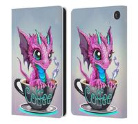 Head Case Designs sous Licence Officielle Ruth Thompson Café Tasse de Dragons Étui Portefeuille en Cuir Compatible avec Amazon Fire 7 2022
