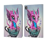 Head Case Designs sous Licence Officielle Ruth Thompson Café Tasse de Dragons Étui Portefeuille en Cuir Compatible avec Apple iPad Pro 13 M4/M5 2024/2025
