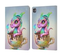 Head Case Designs sous Licence Officielle Ruth Thompson Cappuccino Tasse de Dragons Étui Portefeuille en Cuir Compatible avec Apple iPad Pro 13 M4/M5 2024/2025