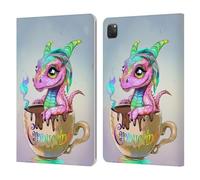 Head Case Designs sous Licence Officielle Ruth Thompson Cappuccino Tasse de Dragons Étui Portefeuille en Cuir Compatible avec Apple iPad Pro 11 2020/2021 / 2022