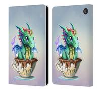 Head Case Designs sous Licence Officielle Ruth Thompson Chai Tasse de Dragons Étui Portefeuille en Cuir Compatible avec Amazon Fire 7 2022