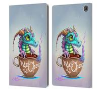 Head Case Designs sous Licence Officielle Ruth Thompson Chocolat Chaud Tasse de Dragons Étui Portefeuille en Cuir Compatible avec Amazon Fire Max 11 2023