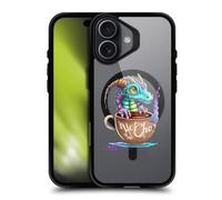 Head Case Designs sous Licence Officielle Ruth Thompson Chocolat Chaud Tasses et Dragons Black Shockproof Bumper Case [Military Grade] Compatible with Apple iPhone 17 and Compatible with MagSafe