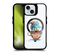 Head Case Designs sous Licence Officielle Ruth Thompson Chocolat Chaud Tasses et Dragons Black Shockproof Bumper Case [Military Grade] Compatible with Apple iPhone 15 and Compatible with MagSafe