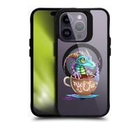 Head Case Designs sous Licence Officielle Ruth Thompson Chocolat Chaud Tasses et Dragons Black Shockproof Bumper Case [Military Grade] Compatible with Apple iPhone 14 Pro and Compatible with MagSafe