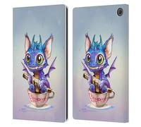 Head Case Designs sous Licence Officielle Ruth Thompson Espresso Tasse de Dragons Étui Portefeuille en Cuir Compatible avec Amazon Fire Max 11 2023