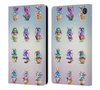 Head Case Designs sous Licence Officielle Ruth Thompson Groupe Tasse de Dragons Étui Portefeuille en Cuir Compatible avec Amazon Fire 7 2022