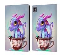 Head Case Designs sous Licence Officielle Ruth Thompson Latte Tasse de Dragons Étui Portefeuille en Cuir Compatible avec Apple iPad Pro 11 M4/M5 2024/2025
