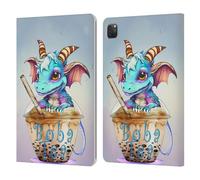 Head Case Designs sous Licence Officielle Ruth Thompson Thé Boba Tasse de Dragons Étui Portefeuille en Cuir Compatible avec Apple iPad Pro 11 2020/2021 / 2022