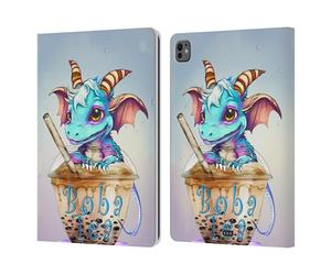 Head Case Designs sous Licence Officielle Ruth Thompson Thé Boba Tasse de Dragons Étui Portefeuille en Cuir Compatible avec Apple iPad Pro 13 M4/M5 2024/2025