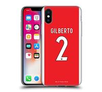 Head Case Designs sous Licence Officielle S.L. Benfica Gilberto 2021/22 Joueurs Home Kit Coque en Gel [Qualité Militaire] Compatible avec Apple iPhone X/iPhone XS Et Compatible avec MagSafe