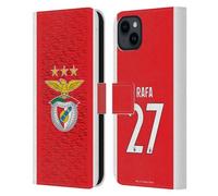 Head Case Designs sous Licence Officielle S.L. Benfica Rafa Silva 2021/22 Joueurs Home Kit Étui Portefeuille en Cuir Compatible avec Apple iPhone 15 Plus