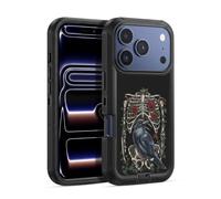 Head Case Designs sous Licence Officielle Sarah Richter Corbeau Et Squelette Gothiques Noirs Animaux Étui Antichoc Ultra-Blindé Compatible avec Apple iPhone 17 Pro Max