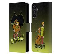 Head Case Designs sous Licence Officielle Scooby-Doo Ruh-Roh Mystery Inc. Étui Portefeuille en Cuir Compatible avec Samsung Galaxy A13 5G (2021)