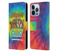 Head Case Designs sous Licence Officielle Scooby-Doo Tie Dye Mystery Inc. Étui Portefeuille en Cuir Compatible avec Apple iPhone 13 Pro
