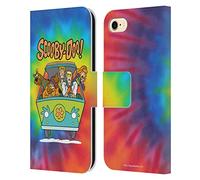 Head Case Designs sous Licence Officielle Scooby-Doo Tie Dye Mystery Inc. Étui Portefeuille en Cuir Compatible avec Apple iPhone 7/8 / SE 2020 & 2022