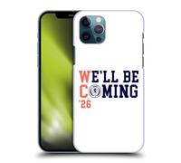 Head Case Designs sous Licence Officielle Scotland National Football Team Blanc 2026 Nous Arrivons Coque Dure pour l'arrière Compatible avec Apple iPhone 12 / iPhone 12 Pro