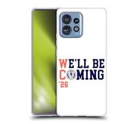 Head Case Designs sous Licence Officielle Scotland National Football Team Blanc 2026 Nous Arrivons Coque en Gel [Protection de Qualité Militaire] Compatible avec Moto Edge 40 Pro/Plus 2023