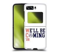 Head Case Designs sous Licence Officielle Scotland National Football Team Blanc 2026 Nous Arrivons Coque Dure pour l'arrière Compatible avec Motorola Razr 2022