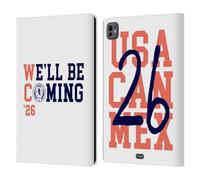 Head Case Designs sous Licence Officielle Scotland National Football Team Blanc 2026 Nous Arrivons Étui Portefeuille en Cuir Compatible avec Apple iPad Pro 11 M4/M5 2024/2025