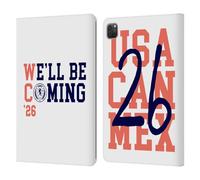 Head Case Designs sous Licence Officielle Scotland National Football Team Blanc 2026 Nous Arrivons Étui Portefeuille en Cuir Compatible avec Apple iPad Pro 11 2020/2021 / 2022
