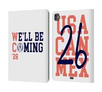 Head Case Designs sous Licence Officielle Scotland National Football Team Blanc 2026 Nous Arrivons Étui Portefeuille en Cuir Compatible avec Apple iPad Pro 13 M4/M5 2024/2025