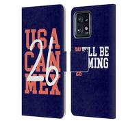 Head Case Designs sous Licence Officielle Scotland National Football Team Bleu 2026 Nous Arrivons Étui Portefeuille en Cuir Compatible avec Moto Edge 40 Pro/Plus 2023