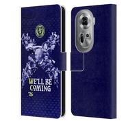 Head Case Designs sous Licence Officielle Scotland National Football Team Graphismes 2026 Nous Arrivons Étui Portefeuille en Cuir Compatible avec Oppo Reno11 Pro
