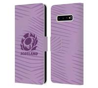 Head Case Designs sous Licence Officielle Scotland Rugby Away Kit D'écusson 2025/26 Étui Portefeuille en Cuir Compatible avec Samsung Galaxy S10+ / S10 Plus