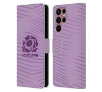 Head Case Designs sous Licence Officielle Scotland Rugby Away Kit D'écusson 2025/26 Étui Portefeuille en Cuir Compatible avec Samsung Galaxy S22 Ultra 5G