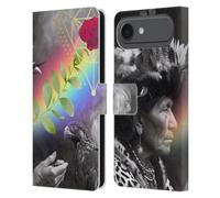 Head Case Designs Sous licence officielle Shambhala Light Visionary Art Rosey Visions Celestial Graphics Étui portefeuille en cuir compatible avec Apple iPhone 17 Air
