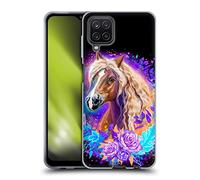 Head Case Designs sous Licence Officielle Sheena Pike Esprit De Cheval Violet avec Roses Animaux Coque en Gel [Protection de Qualité Militaire] Compatible avec Samsung Galaxy A12 (2020)