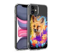 Head Case Designs sous Licence Officielle Sheena Pike Red Fox Spirit Et Feuilles d'automne Animaux Coque en Gel [Qualité Militaire] Compatible avec Apple iPhone 11 Et Compatible avec MagSafe