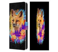 Head Case Designs sous Licence Officielle Sheena Pike Red Fox Spirit Et Feuilles d'automne Animaux Étui Portefeuille en Cuir Compatible avec Samsung Galaxy S25 FE