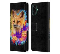 Head Case Designs sous Licence Officielle Sheena Pike Red Fox Spirit Et Feuilles d'automne Animaux Étui Portefeuille en Cuir Compatible avec Samsung Galaxy A07