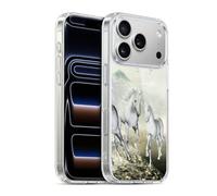 Head Case Designs sous Licence Officielle Simone Gatterwe Blanc sur La Plage Chevaux Coque en Gel [Protection de Qualité Militaire] Compatible avec Apple iPhone 17 Pro Et Compatible avec MagSafe