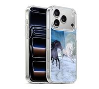 Head Case Designs sous Licence Officielle Simone Gatterwe La Liberté dans La Neige Chevaux Coque en Gel [Qualité Militaire] Compatible avec Apple iPhone 17 Pro Et Compatible avec MagSafe