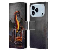 Head Case Designs sous Licence Officielle Stanley Morrison Boisson de Pirate Noir Les Dragons Étui Portefeuille en Cuir Compatible avec Apple iPhone 17 Pro